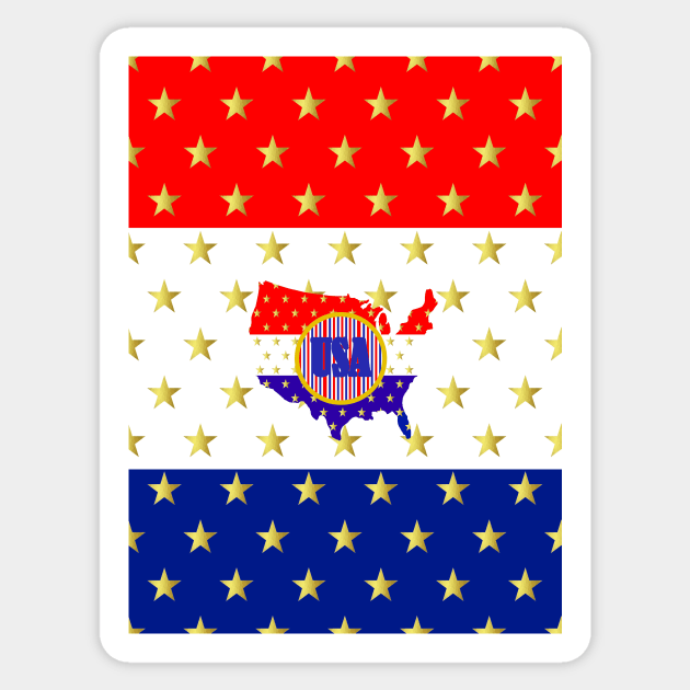 FOURTH Of July Independence Day United States Sticker by SartorisArt1